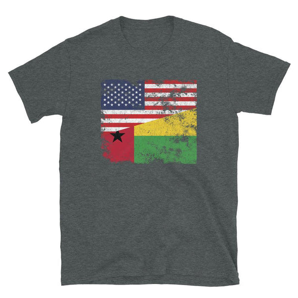 Guinea Bissau USA Flag T-Shirt