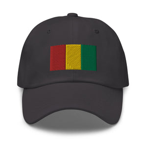 Guinea Flag Cap - Adjustable Embroidered Dad Hat