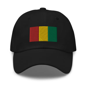 Guinea Flag Cap - Adjustable Embroidered Dad Hat