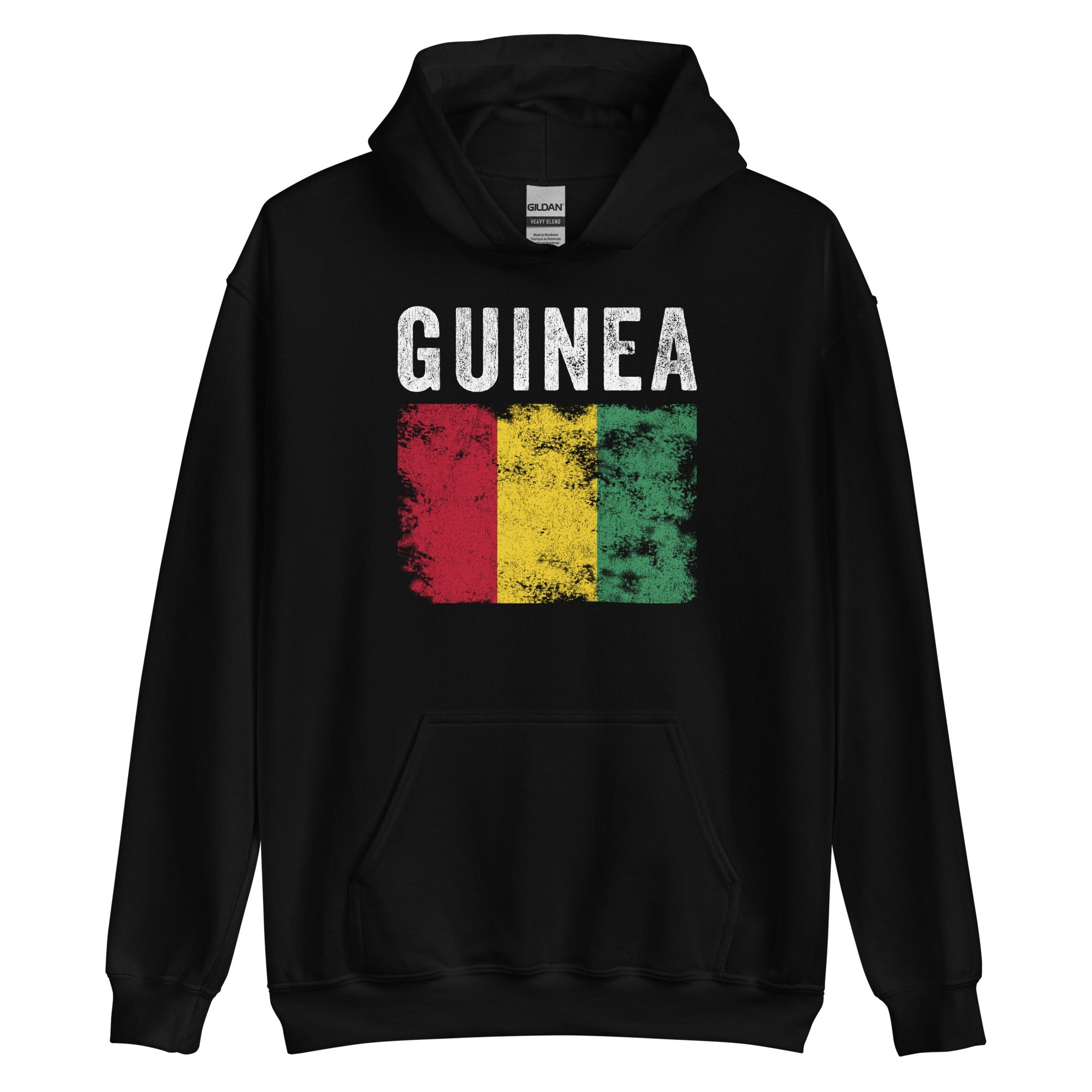 Guinea Flag Distressed - Guinean Flag Hoodie