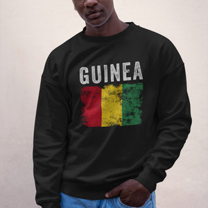 Guinea Flag Distressed - Guinean Flag Sweatshirt