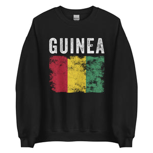 Guinea Flag Distressed - Guinean Flag Sweatshirt