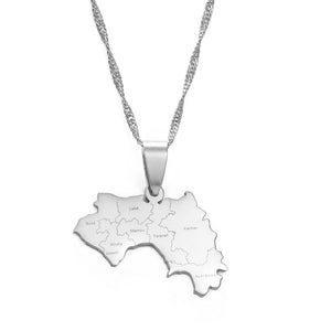 Guinea Map Necklace