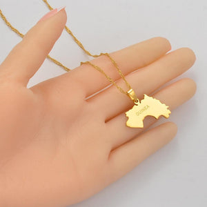 Guinea Map Necklace
