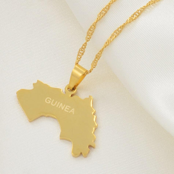 Guinea Map Necklace