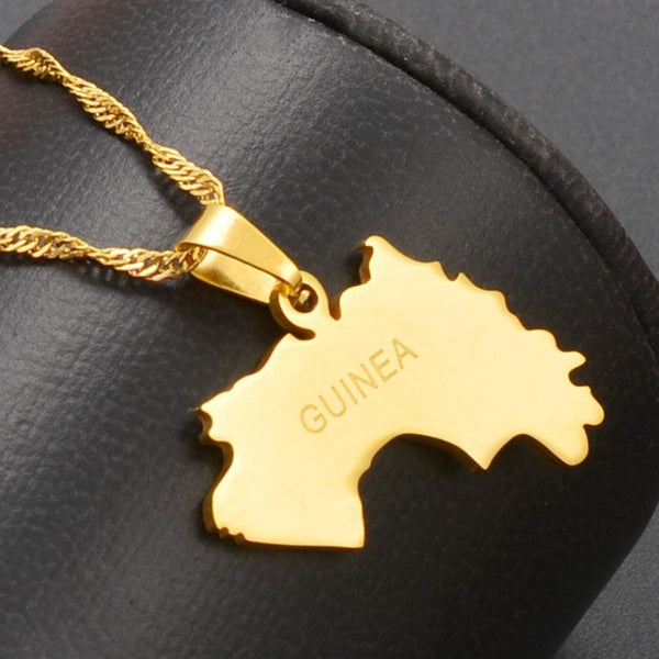 Guinea Map Necklace