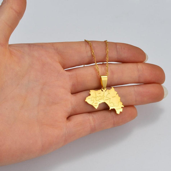 Guinea Map Necklace