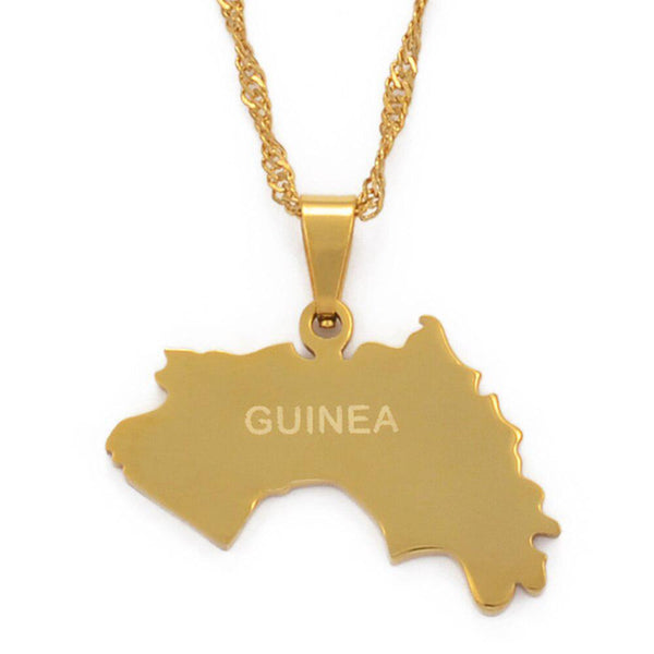 Guinea Map Necklace