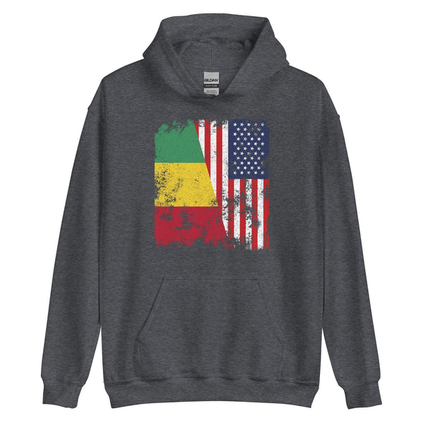 Guinea USA Flag - Half American Hoodie