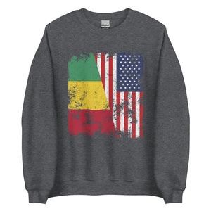 Guinea USA Flag - Half American Sweatshirt