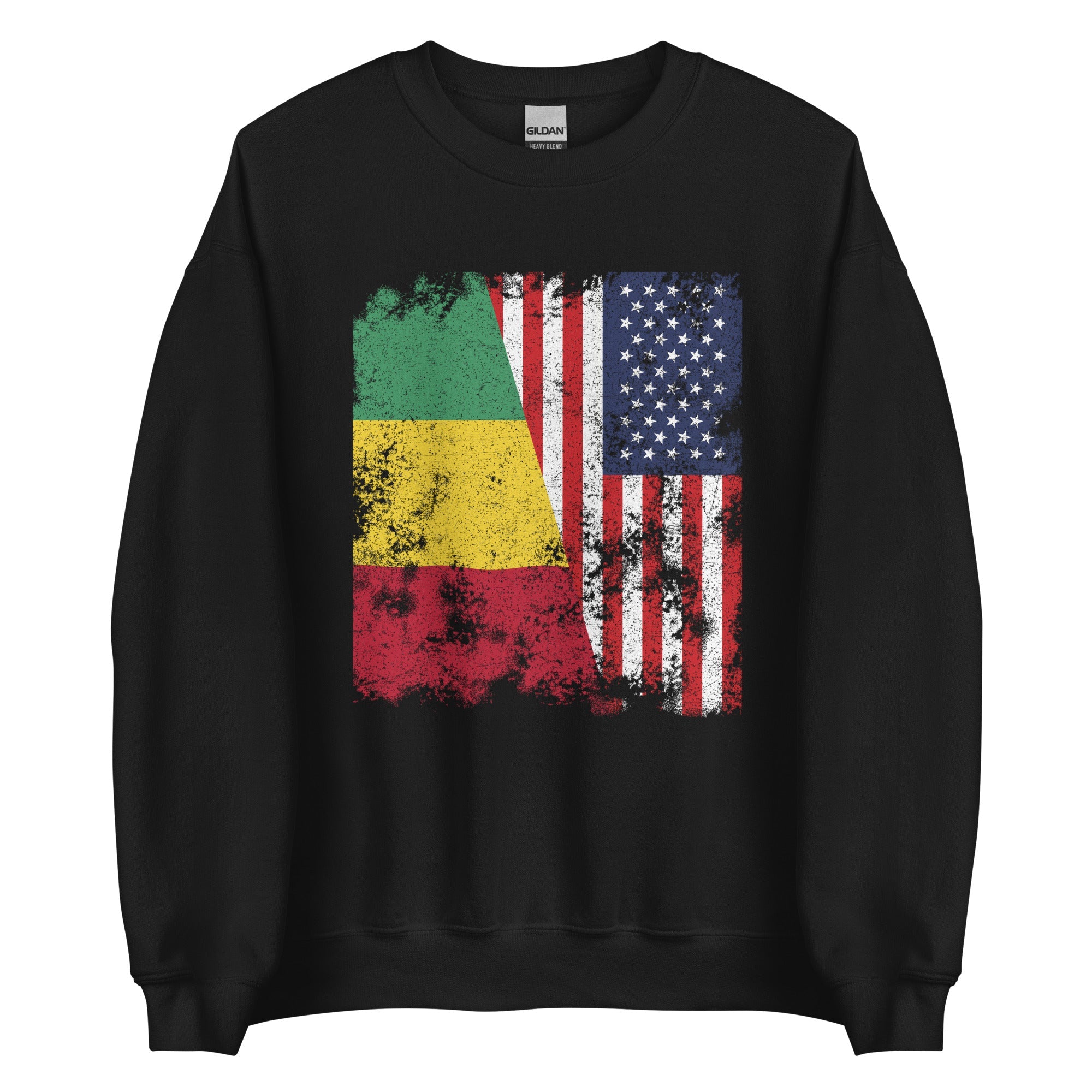 Guinea USA Flag - Half American Sweatshirt