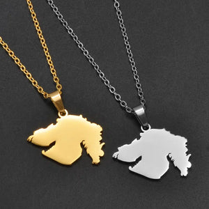 Gujarat Map Necklace