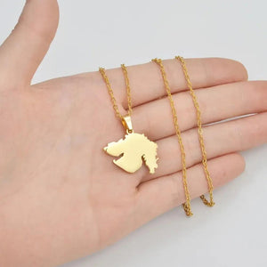 Gujarat Map Necklace