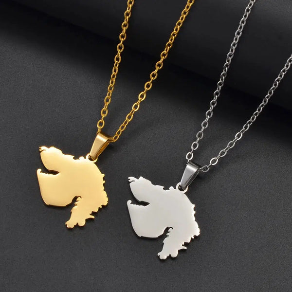 Gujarat Map Necklace