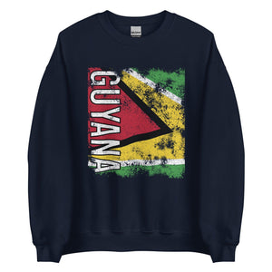 Guyana Flag - Distressed Flag Sweatshirt