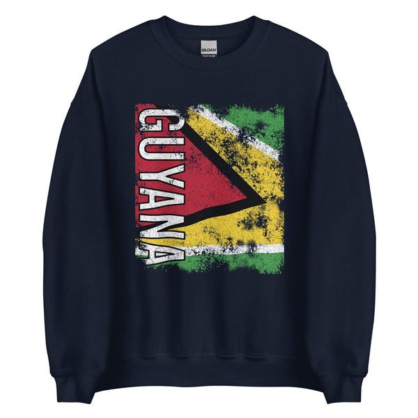 Guyana Flag - Distressed Flag Sweatshirt