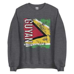 Guyana Flag - Distressed Flag Sweatshirt