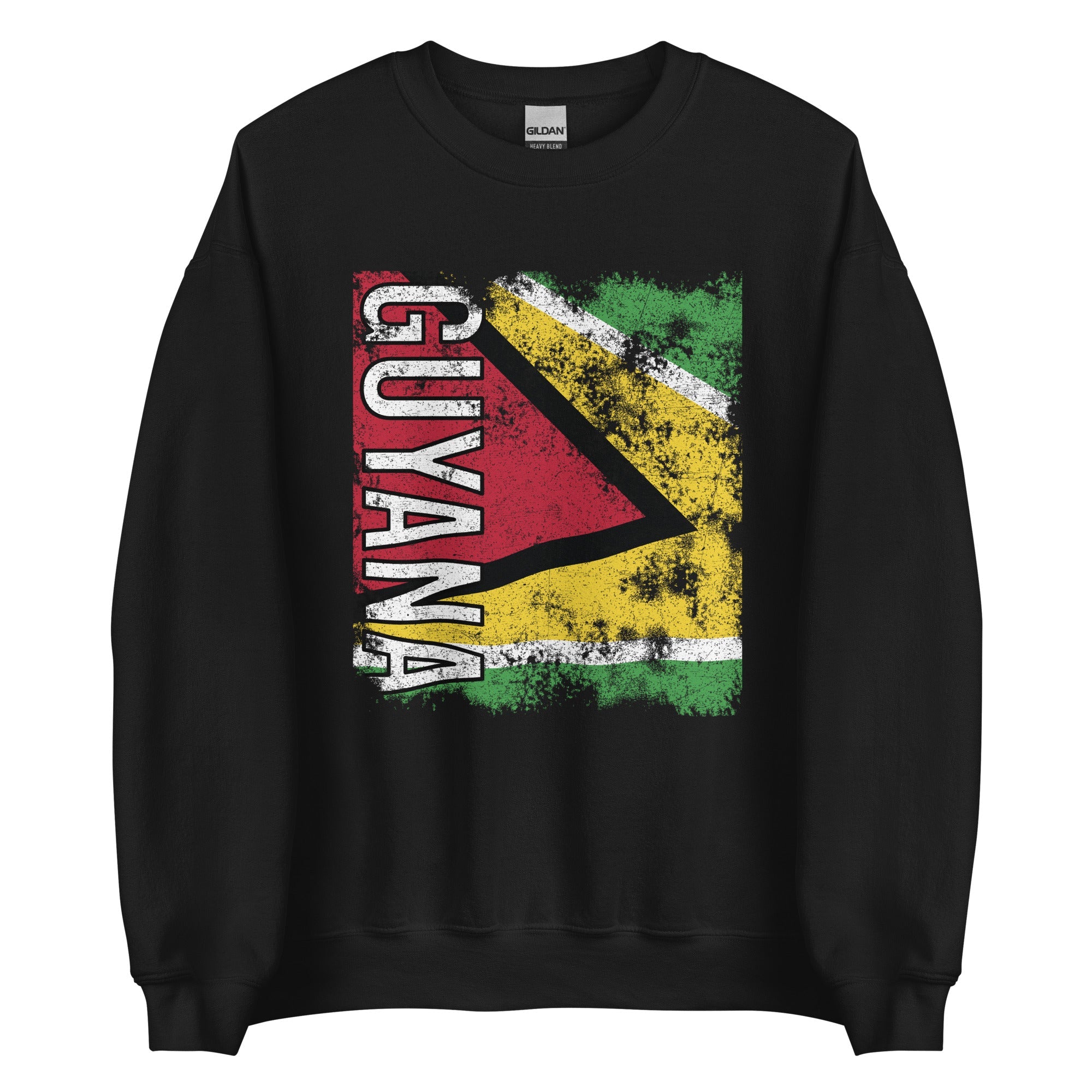 Guyana Flag - Distressed Flag Sweatshirt