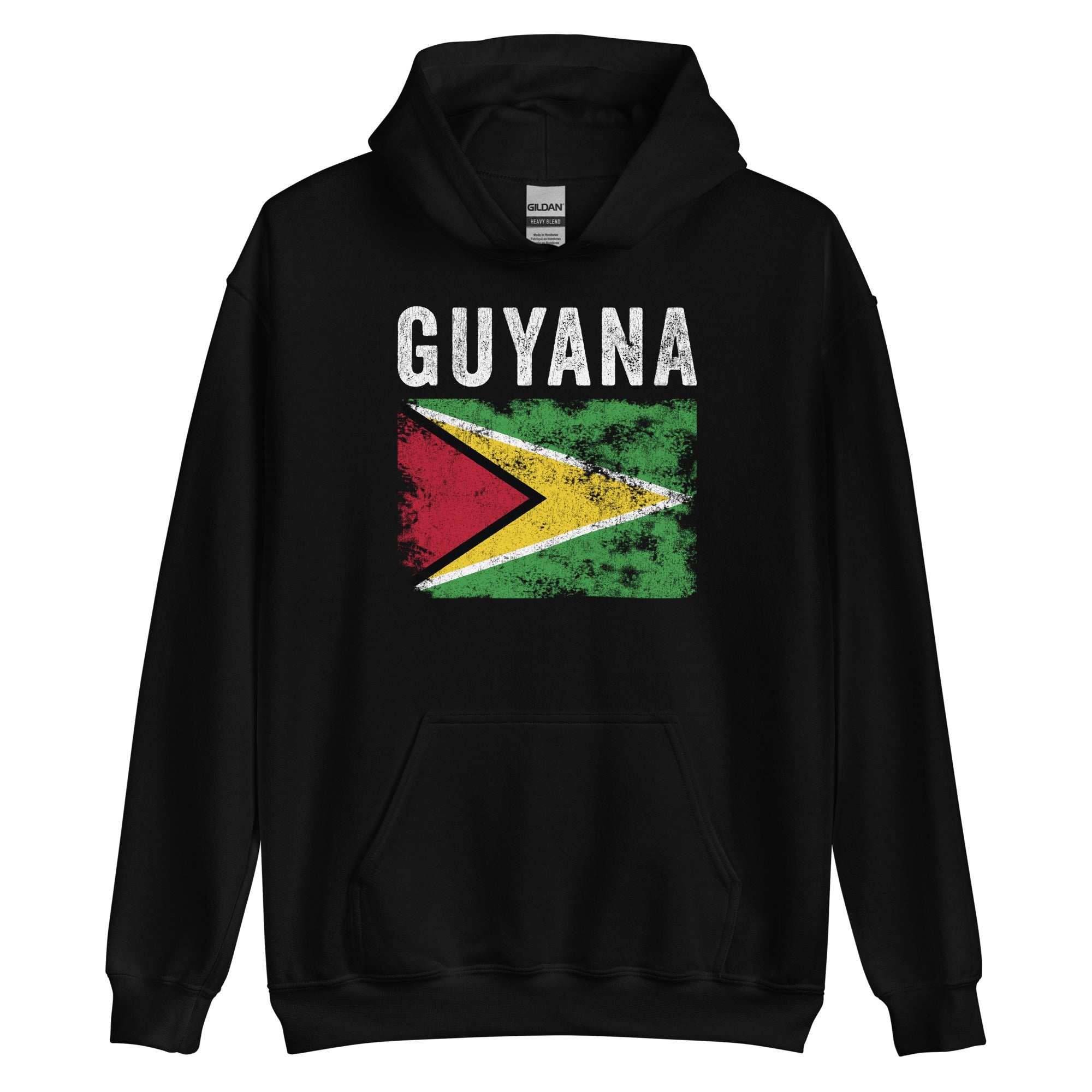 Guyana Flag Distressed - Guyanese Flag Hoodie