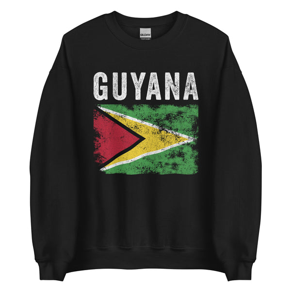 Guyana Flag Distressed - Guyanese Flag Sweatshirt