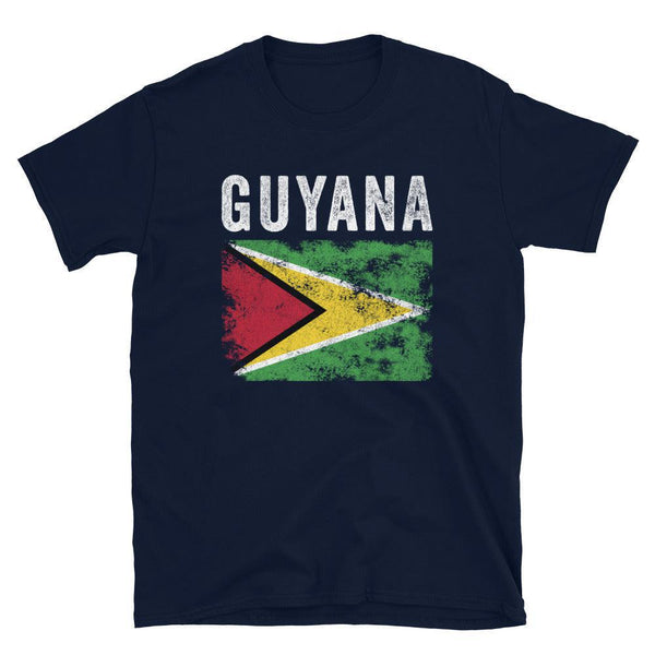 Guyana Flag Distressed - Guyanese Flag T-Shirt