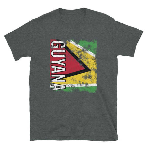 Guyana Flag Distressed T-Shirt