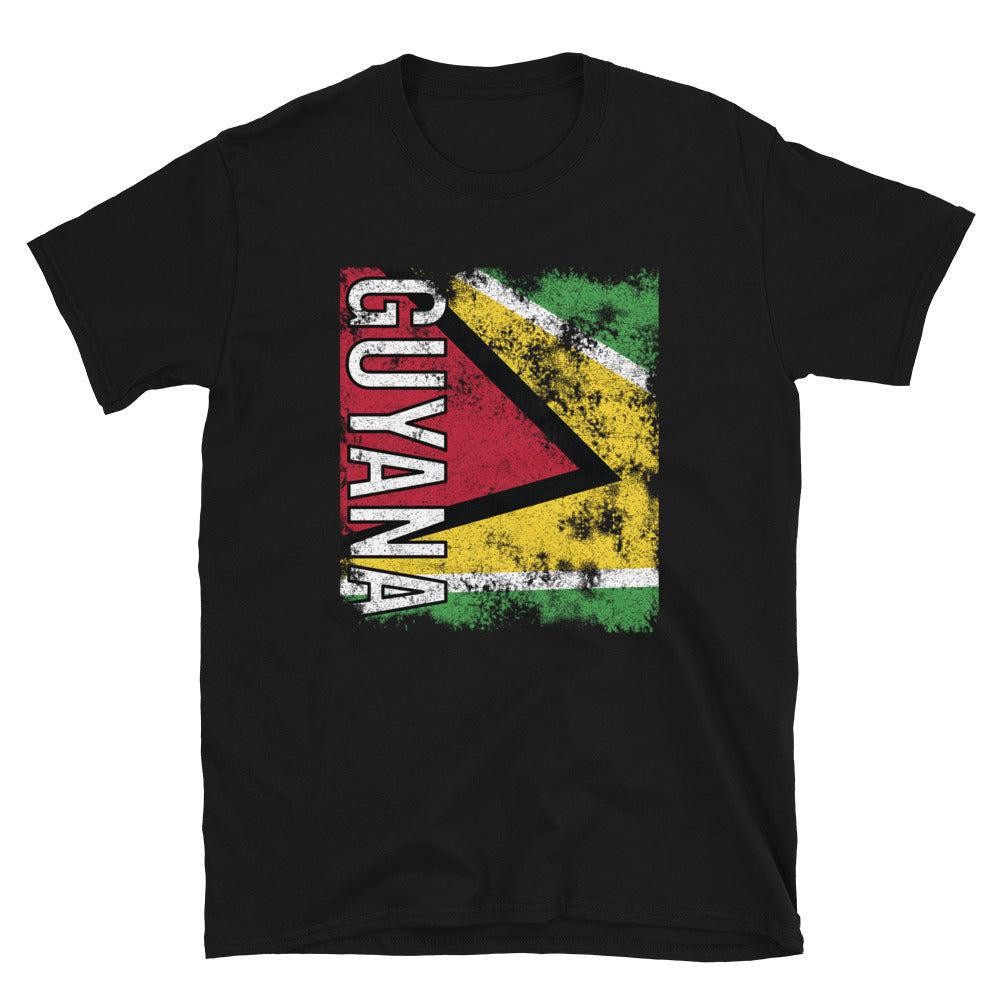 Guyana Flag Distressed T-Shirt