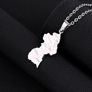 Guyana Flag Map Necklace