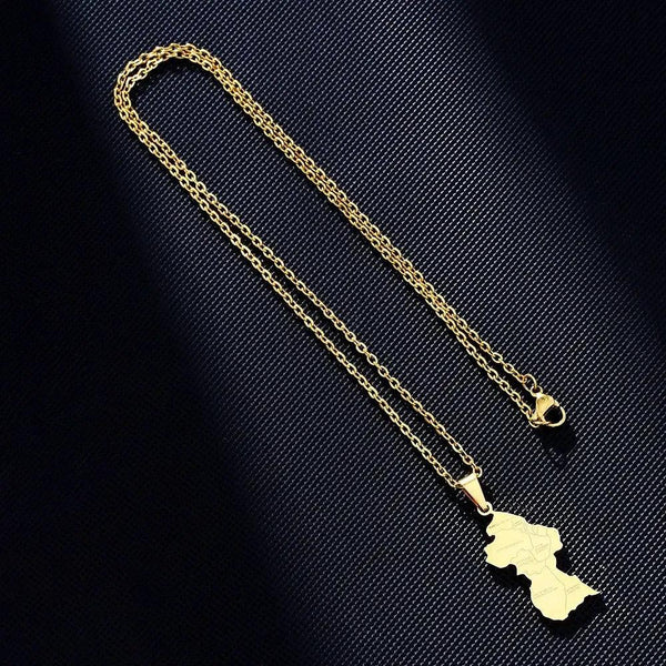 Guyana Flag Map Necklace
