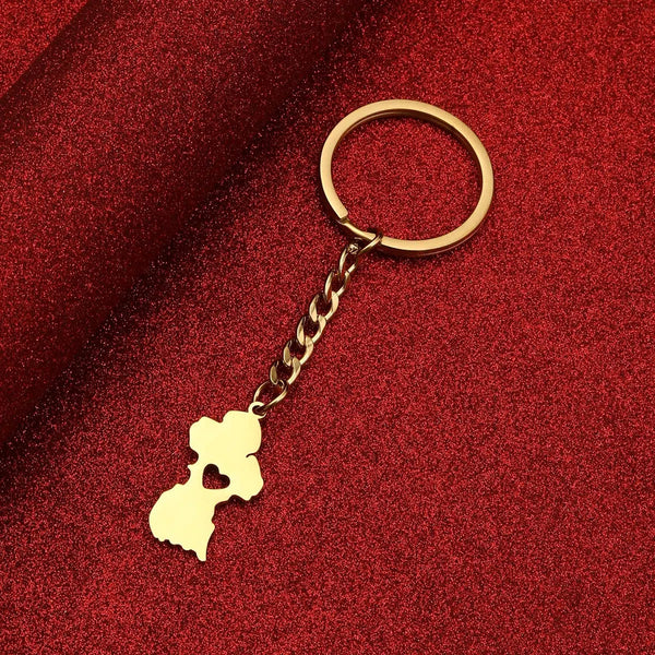 Guyana Map Keychain