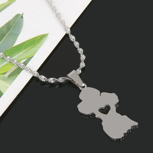 Guyana Map Necklace