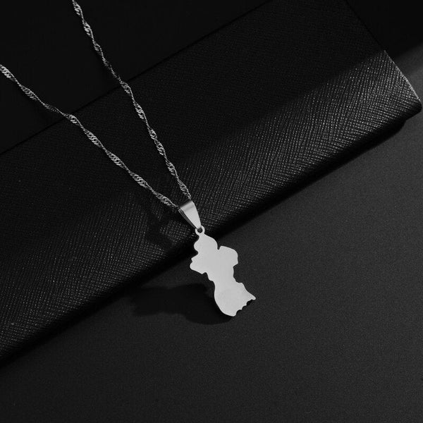 Guyana Map Necklace