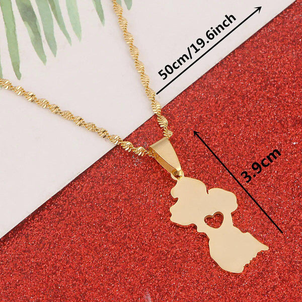 Guyana Map Necklace