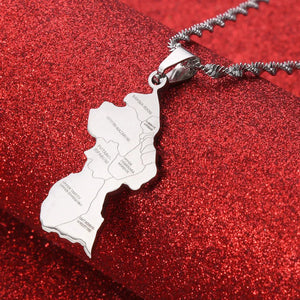 Guyana Map Necklace