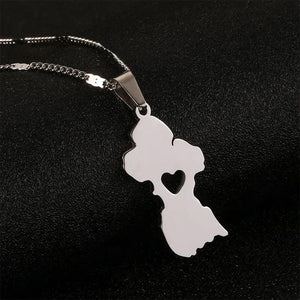 Guyana Map Necklace