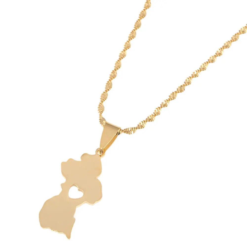 Guyana Map Necklace