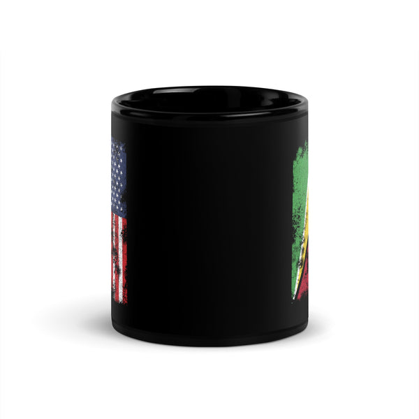 Guyana USA Flag - Half American Mug