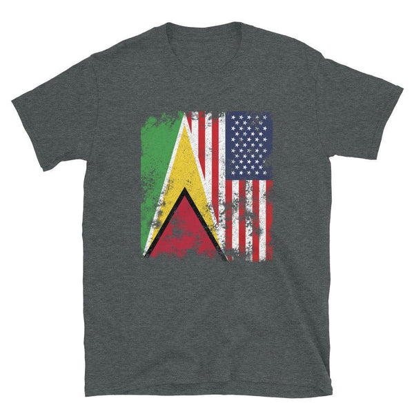 Guyana USA Flag - Half American T-Shirt