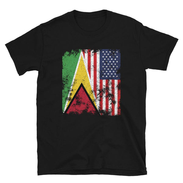 Guyana USA Flag - Half American T-Shirt