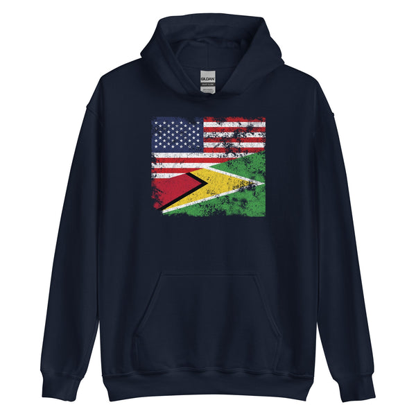 Guyana USA Flag Hoodie