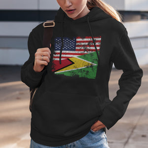 Guyana USA Flag Hoodie