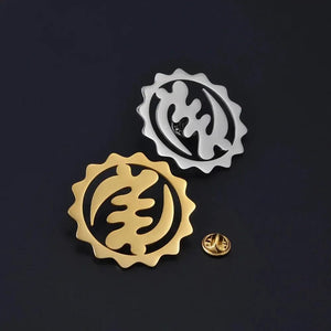 Gye Nyame Flag Lapel Pin - Enamel Pin Flag