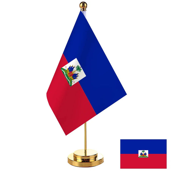 Haiti Desk Flag - Small Office Table Flag