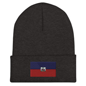 Haiti Flag Beanie - Embroidered Winter Hat