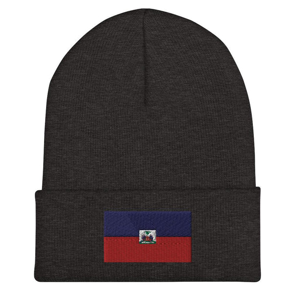 Haiti Flag Beanie - Embroidered Winter Hat