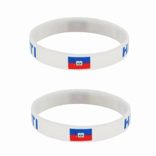 Haiti Flag Bracelet - Silicone Wristband