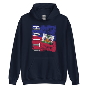 Haiti Flag - Distressed Flag Hoodie