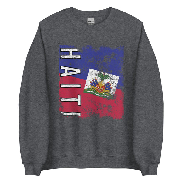 Haiti Flag - Distressed Flag Sweatshirt