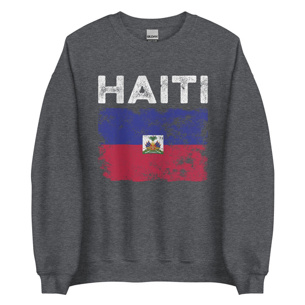 Haiti Flag Distressed - Haitian Flag Sweatshirt