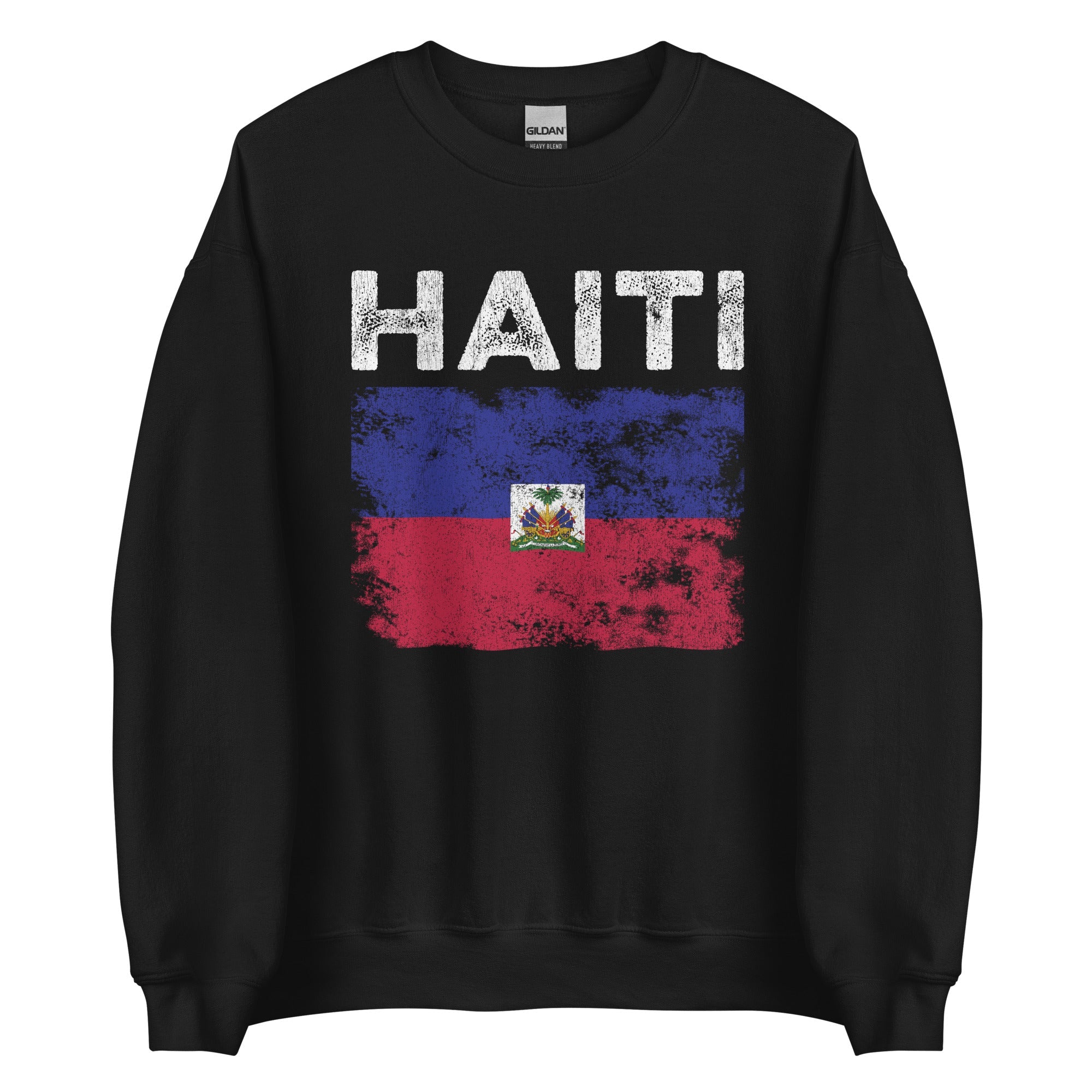 Haiti Flag Distressed - Haitian Flag Sweatshirt